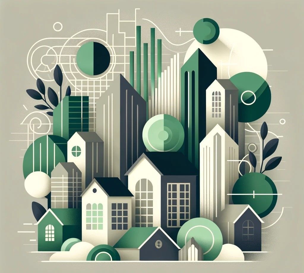 Abstract visualization of local market expertise in property management, highlighting targeted strategies for effective real estate positioning.