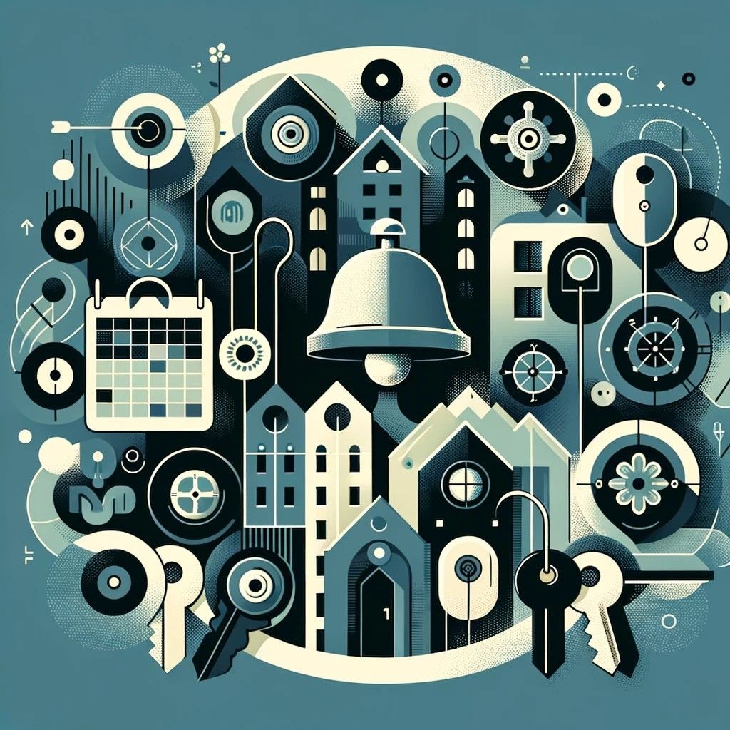 Abstract imagery showcasing comprehensive co-hosting services designed to enhance market presence of rental properties.